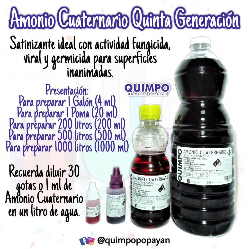 Amonio Cuaternario Quinta Generaci N Quimpo Popay N